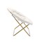 Flash Furniture Eleanor 56-in Portable Folding Dbl Saucer Chair in Ivory Faux Shearling w/a Soft Gold Steel Frame FV-FDS-001-IV-SGD-GG - alternate 5
